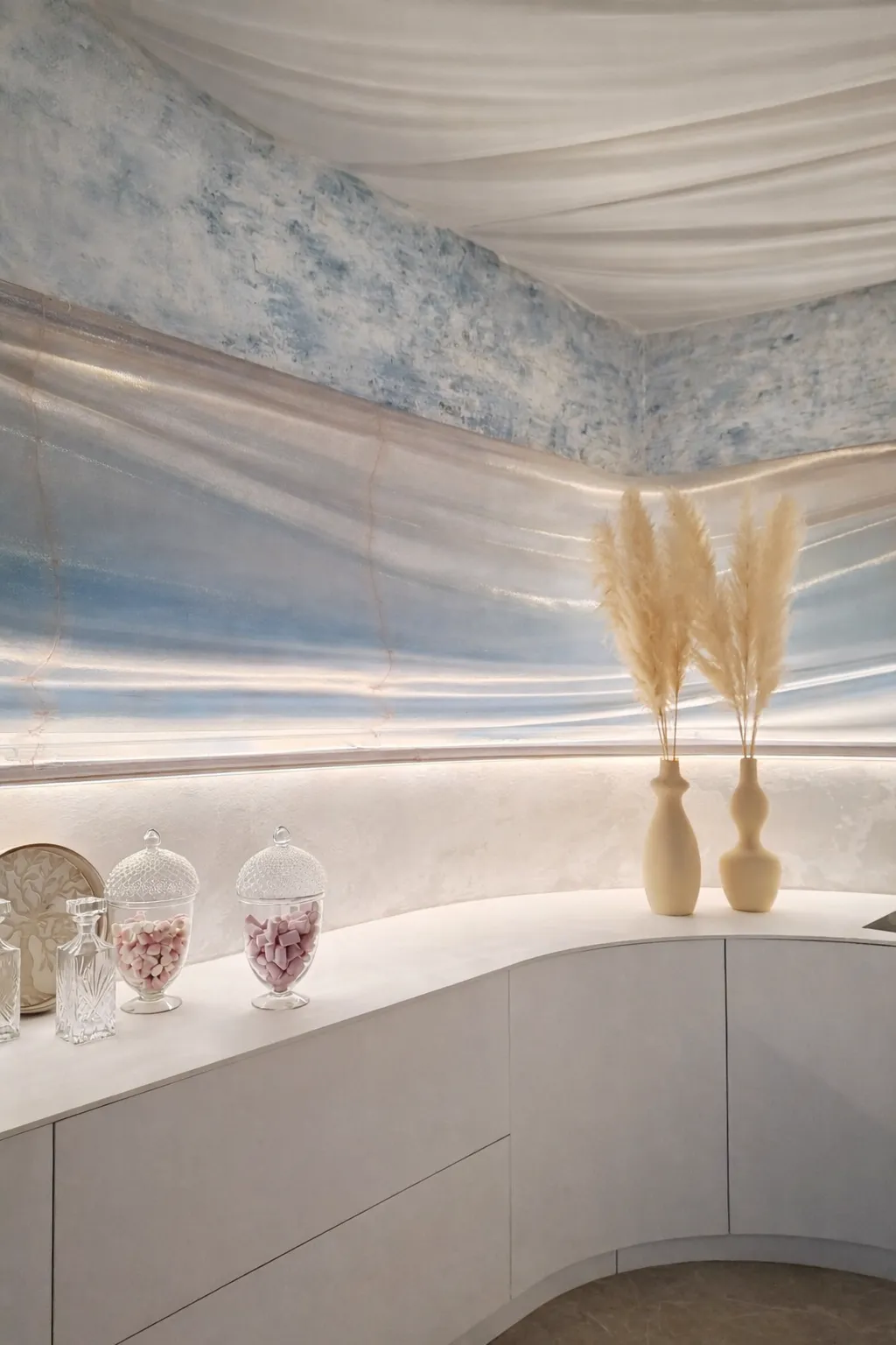 Acabado decorativo Sensaciones con textura táctil aplicado en pared